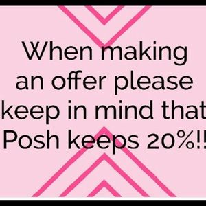 Please keep in mind that posh charges 20%